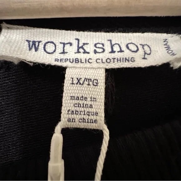 Workshop Republic Clothing 1X Striped Long-sleeve Top - Picture 5 of 6